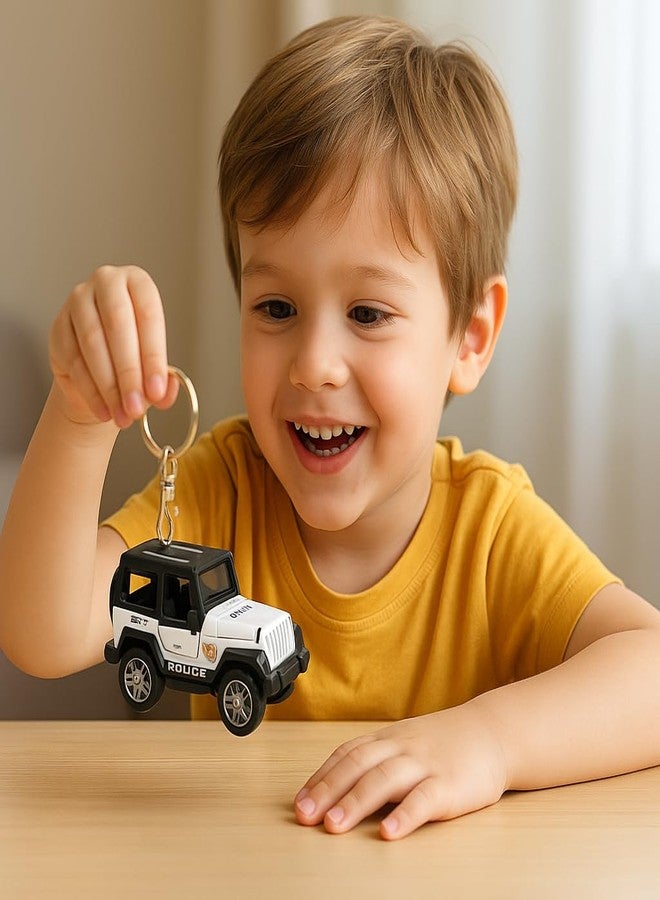 ZAFCO Mini Pushback Moving Car Keychain for Kids | Toy keycahin for Boys Girls Gift | Decor for Kids backpack | Birthday Gift for Children | 1 Piece Random (Multicolor) (Car) - Image 5